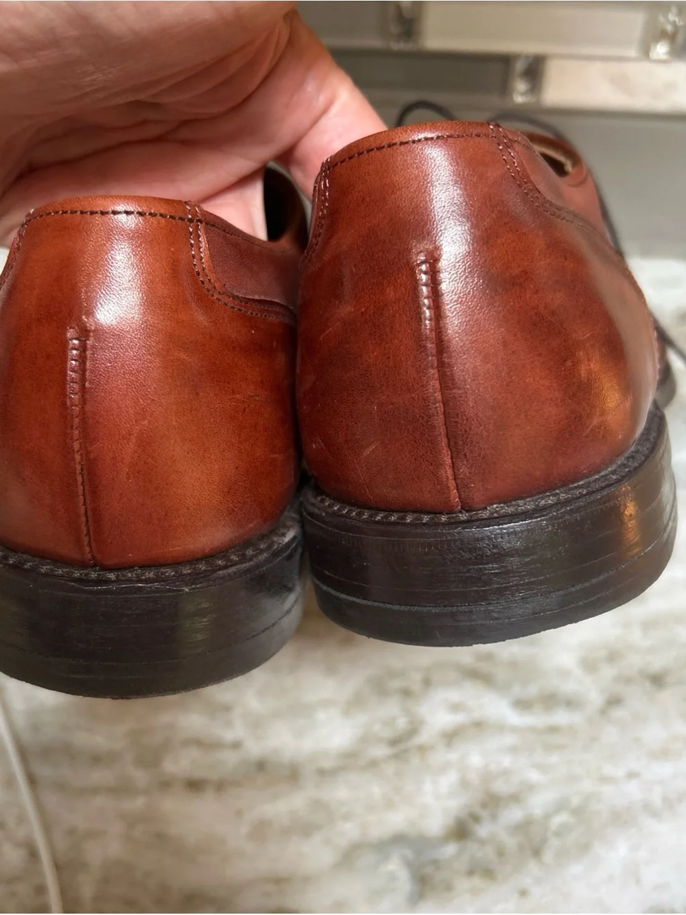 Allen Edmonds Lauderdale Leather Woven Captoe Oxford Dress Shoes US 9.5 D